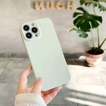 Противоударный чехол кремового цвета для iPhone 15 14 13 12 11 Pro Max X XS XR Max 7 8 Plus SE 3, глянцевый мягкий силиконовый чехол-бампер For iPhone14 Plus