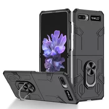 Противоударный чехол-подставка с кольцом для Samsung Galaxy Z Flip 5 2 Flip3 Flip2 Flip4 Flip 3 4 5G складной дизайн твердый чехол for Samsung Z Flip 1