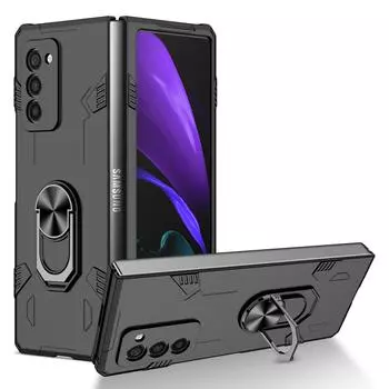 Противоударный чехол с металлическим кольцом и подставкой для Samsung Galaxy Z Fold 4 2 5g Fold4 Fold2 Fold3 Fold 3, удобные чехлы для мобильных телефонов for Galaxy Z Fold 2 зелёный