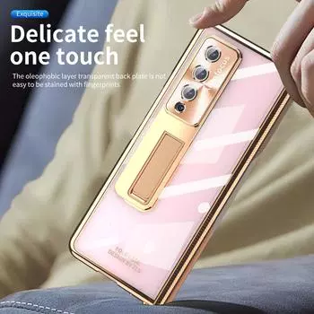 Противоударный чехол с подставкой для Samsung Galaxy Z Fold 3 Fold3 Fold 4 Fold4 5G, пленка из закаленного стекла, прозрачная крышка For Samsung Z Fold 3