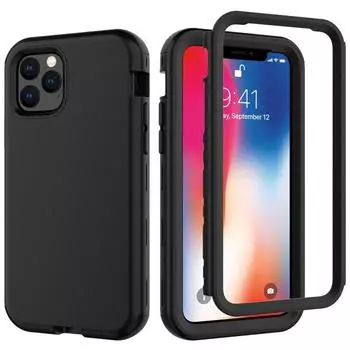 Противоударный гибридный чехол для телефона 3 в 1 для Iphone 14 13 12 Pro 11pro Max Pc + силикон 360 сверхпрочная защитная задняя крышка For iPhone 14Pro