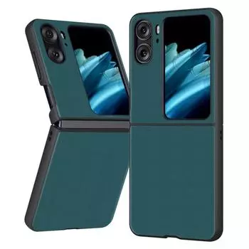 Противоударный кожаный чехол для Oppo Find N2, чехол-раскладушка для Oppo Find N2, чехол-раскладушка для телефона, ультратонкий противоударный мягкий чехол из ТПУ с краями Find N2 Flip зелёный