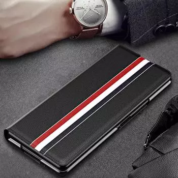 Противоударный кожаный чехол-кошелек личи для Samsung Galaxy Z Fold 2 4 Fold4 Fold2 Fold3 5g Fold 3 Drop Защитные чехлы for samsung Z Fold 2 красный