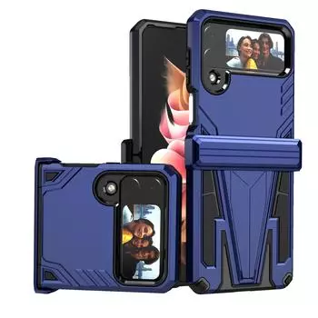 Противоударный модный чехол для телефона Samsung Galaxy Z Flip4 5g Flip 4 Zflip4 с защитой от падения, чехлы-подставки for Samsung Z Flip 4 фиолетовый