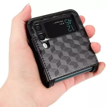 Противоударный модный кожаный чехол для Samsung Galaxy Z Flip 3 5g Flip3, чехол с карманом для карт для Samsung Z Flip 3, чехлы for samsung z flip3 синий