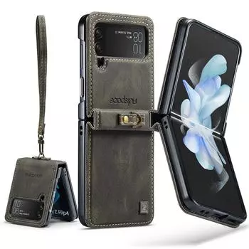 Противоударный модный кожаный чехол против пота для Samsung Galaxy Z Flip4 Flip 4 5g Zflip4 Нескользящий защитный чехол for Samsung Z Flip 4 розовый