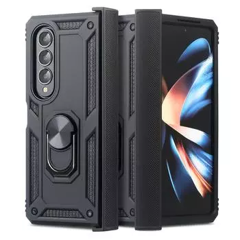 Противоударный шарнирный защитный чехол для Samsung Galaxy Z Fold 5 Fold4 Fold5 Fold 4 5G Чехлы для телефонов с металлическим кольцом и подставкой for Samsung Z Fold 4