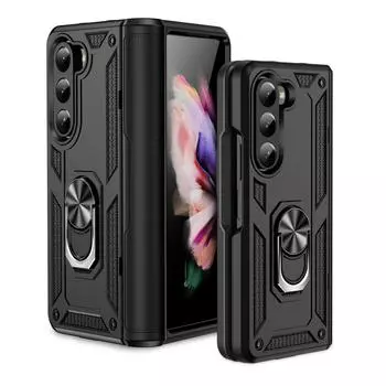 Противоударный защитный чехол-сумка для Samsung Galaxy Z Fold 5 5G Fold4 Fold5 Fold 4 Zfold5 Жесткий защитный прочный складной чехол for Samsung Z Fold 5 чёрный