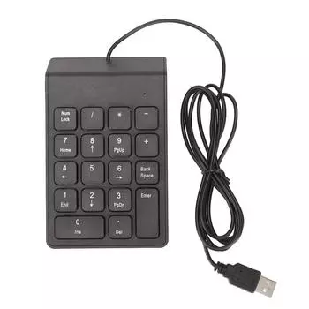 Проводная цифровая клавиатура, 18 клавиш, эргономичная USB-клавиатура с функцией Plug and Play, бесшумный набор текста, мини-цифровая клавиатура для ПК, ноутбука
