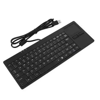 Проводная USB-клавиатура со встроенным тачпадом и портом HUB, 86 клавиш, беззвучный режим, ультратонкая клавиатура для ноутбука, стола