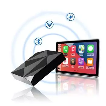 Проводной Carplay и беспроводной Carplay Android Box модуль двойной Wi-Fi 2,4 ГГц + 5 ГГц умный автомобильный навигационный адаптер чёрный