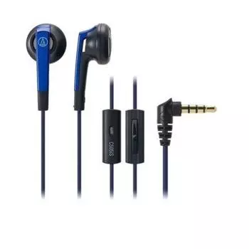 Проводные наушники Audio Technica ATH-C505iS BL с микрофоном, синие
