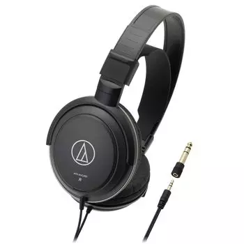 Проводные наушники для мини-подключения, черные, Audio-Technica ATH-AVC200, музыка/просмотр фильмов/кабель 3 м/6,3 мм стандартный/3,5 мм