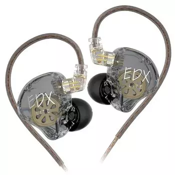 Проводные наушники KZ EDX Lite HIFI Sound с поддержкой глубоких басов, прозрачные наушники-вкладыши, качество, изоляция, бас, игровые, накладные, улучшение,