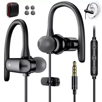 Проводные наушники открытого типа с функцией No Calls Volume Air, совместимые с игровым чехлом для хранения, черные наушники, разъем 3,5 мм, микрофон, полноразмерные наушники,
