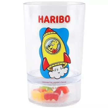 Прозрачная чашка Haribo Gold Bear 200мл, синяя, 1 шт., Популярные корейские товары для родителей