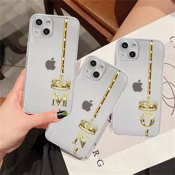 Прозрачный чехол для Apple iPhone 14 11 13 12 Pro 7 8 Plus XR X XS Max 6 6S 13Pro Чехол для телефона розовое золото 26 букв MRPZ выдалбливают iPhone 14