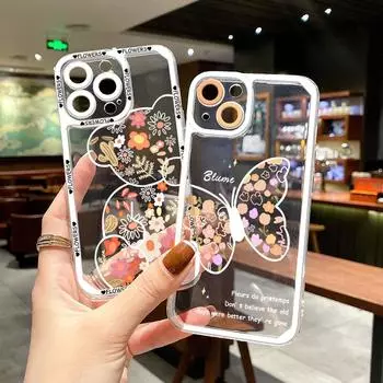 Прозрачный чехол для iPhone 11 13 XR 15 14 Pro Max iPhone 12 16 7 8 Plus XS Max Samsung A15 A55 A05 Redmi 12 13C 13 9 Samsung A02 белый
