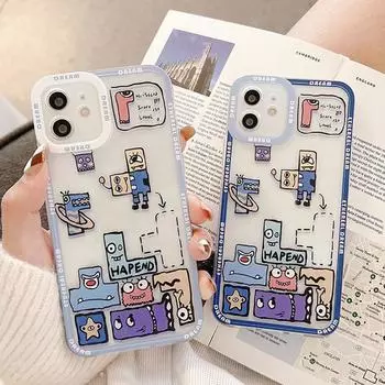 Прозрачный чехол для iPhone 11 13 XR 15 14 Pro Max iPhone 12 16 7 8 Plus XS Max Samsung A15 A55 A05 Redmi 12 13C 13 9 Samsung A02 белый
