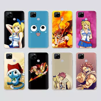 Прозрачный чехол для Samsung A04 A14 A23 M33 M53 Realme 10 9 C35 C55 VIVO X80 Infinix Hot 30 Note 11 Tecno Spark 8P Pro W-64 Fairy Tail Realme C30s олений
