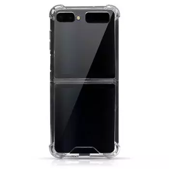 Прозрачный чехол для Samsung Galaxy Z Flip 3 Мягкий ТПУ + ПК Четырехугольная взрывозащищенная защитная крышка для чехла Galaxy Z Flip