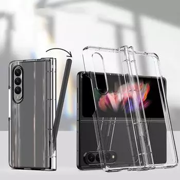 Прозрачный чехол для Samsung Galaxy Z Fold 3 4 5g, складной чехол для телефона на 180 градусов с поддержкой беспроводной зарядки, мягкий противоударный чехол из ТПУ Samsung Z Fold 4 прозрачный