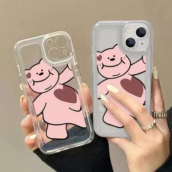 Прозрачный чехол для телефона с милым мультяшным рисунком для Iphone 11, чехол для Iphone Xr Xs 11 12 13 Pro Max Mini 7 8 Plus X Se 2022, противоударный чехол For iPhone SE 2020