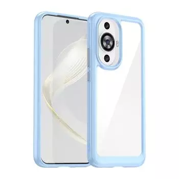 Прозрачный чехол PMMA + TPU для Huawei Nove 11 12 Lite S 12Lite 12S с цветной мягкой рамкой, защитный чехол от ударов и пыли For Huawei Nova11 чёрный