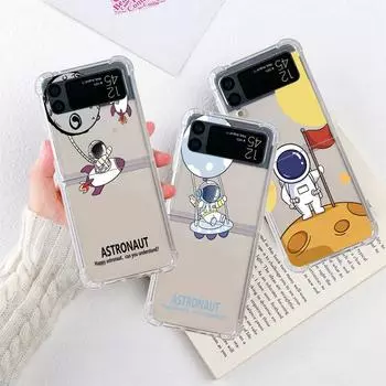 Прозрачный чехол с астронавтом и космосом для Samsung Galaxy Z Flip 4 Z Flip 3 5g, противоударный чехол для Samsung Zflip 4 3 Samsung Z Flip 3 5G