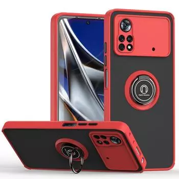 Прозрачный чехол с кольцом для Poco X4 Pro, силиконовый бампер, противоударный чехол для Poco X6 M3 X3 M4 X5 X4 Pro 4G 5G F4 GT, жесткий чехол Poco X3 NFC