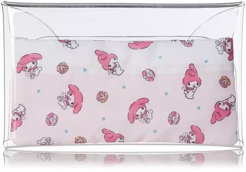 Прозрачный многофункциональный чехол с мешочком Sanrio Pouch Косметичка Косметичка Квадратный чехол Чехол для аксессуаров Прозрачный внутренний мешочек My Melody Kuromi