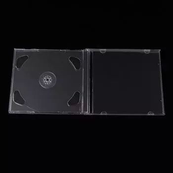 Прозрачный пластиковый двойной DVD-бокс Портативный пакет для хранения CD Прочный DVD-бокс Утолщенный бокс для хранения CD/DVD-дисков
