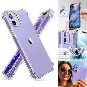 Прозрачный противоударный чехол для Iphone 13 Pro, чехлы для iPhone 12 11 14 Pro Max Xs Xr 7 8 Plus Se 2020, прозрачная акриловая мягкая задняя крышка For iPhone 8 чистый