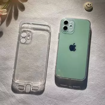 Прозрачный силиконовый чехол для iPhone для моделей Apple 11-16, расписной дизайн для 13, 14 Pro Max, 12 и 15. iPhone 12 Pro