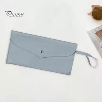 Прямоугольная маленькая косметичка, однотонная дорожная косметичка из искусственной кожи, чехол для кистей для макияжа, косметический конверт с пряжкой и застежкой розовый