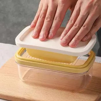 Прямоугольная масленка с резцом, термостойкая, режущаяся конструкция, контейнер для масла, контейнер для выпечки
