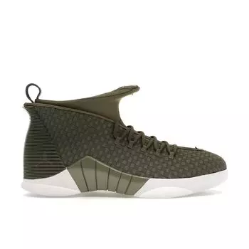 PSNY x Air Jordan 15 Retro Medium Olive Мужские кроссовки Green Sail AO2568-200