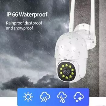 PTZ 1080P WIFI камера для улицы с 4-кратным зумом, скоростная купольная Wi-Fi беспроводная камера видеонаблюдения США