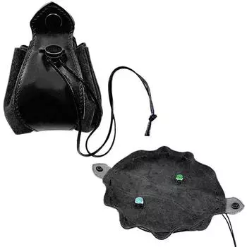 PU кожа для DND Dice Bag Tray 5 Celtic Designs Cute Drawstring Pouch для D&D Roleplaying RPG Gift Ideas Coin Wallet чёрный