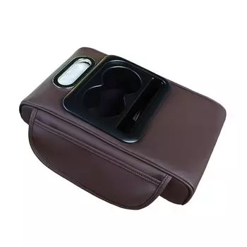 PU Leather Center Console Armrest Cushion Portable Car Armrest Pillow Storage Box Universal