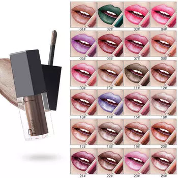 Pudaier Diamond Metallic Lip Glaze Блеск для губ Mermaid Lip Gloss Liquid Lipstick 01#