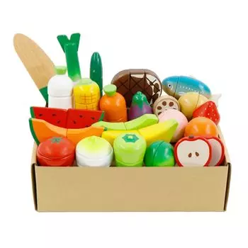 Puddy Directly Managed Limited First Play Food Set Магнитная деревянная игрушка Развивающая игрушка в подарок [Деревянный предмет]