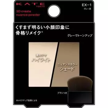 Пудра Kate 3D Create Nuance EX-1 Серая 3,4 г