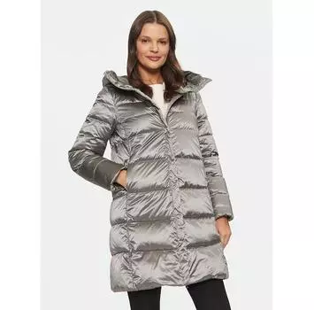 Пуховик Geox Adrya W4626G T3154 F9822 серый Regular Fit EU 48