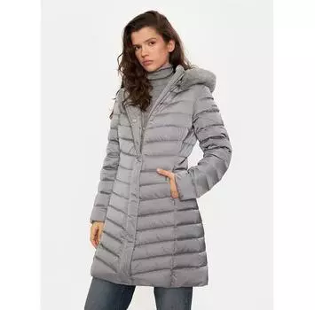 Пуховик Geox Bettanie W4626H T3122 F1787 серый Regular Fit EU 40