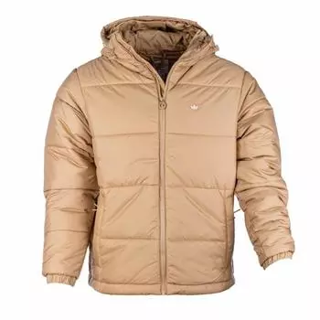 Бежевый стеганый пуховик с капюшоном Мужской ADIDAS S бежевый