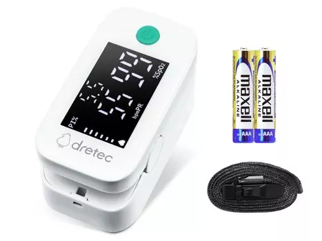 пульсоксиметр dretec белый OX-201 белый