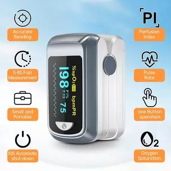Пульсоксиметр HealthTree Finger SPO2 PR PI RR Измеритель насыщения крови кислородом Монитор сердечного ритма OLED Oximetro De Dedo