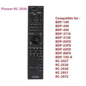 Пульт дистанционного управления Pioneer RC-2930, подходящий для проигрывателя дисков Blu-Ray BD BDP-140 BDP-440 BDP-450 BDP-3110 BDP-3120 BDP-05FD BDP-23FD BDP-62FD BDP-80FD BDP-150-K чёрный