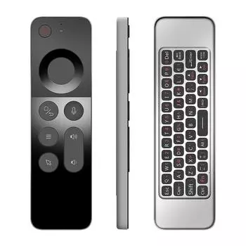 Пульт дистанционного управления Voice Air Mouse W3 2.4G английская портативная мини беспроводная клавиатура для Android TV BOX Windows PC